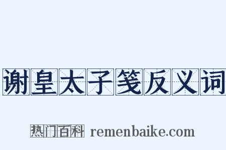 谢皇太子笺反义词是什么意思的图片